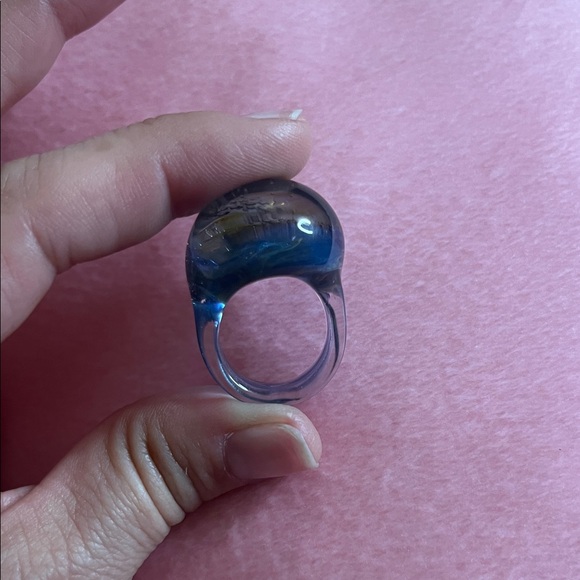 06# Elegant Blue Murano Glass Ring - Picture 9 of 10